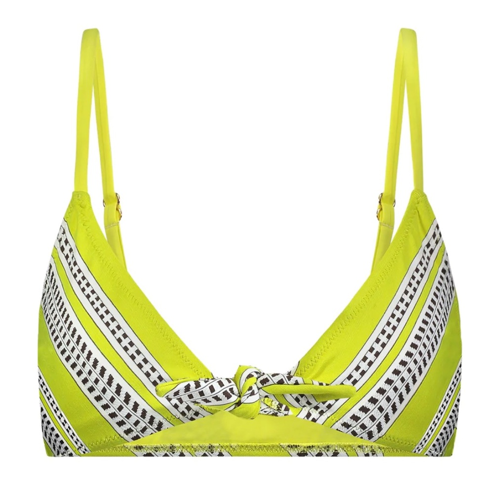 Lemlem Amira tie front top. Color yellow. Size medium.